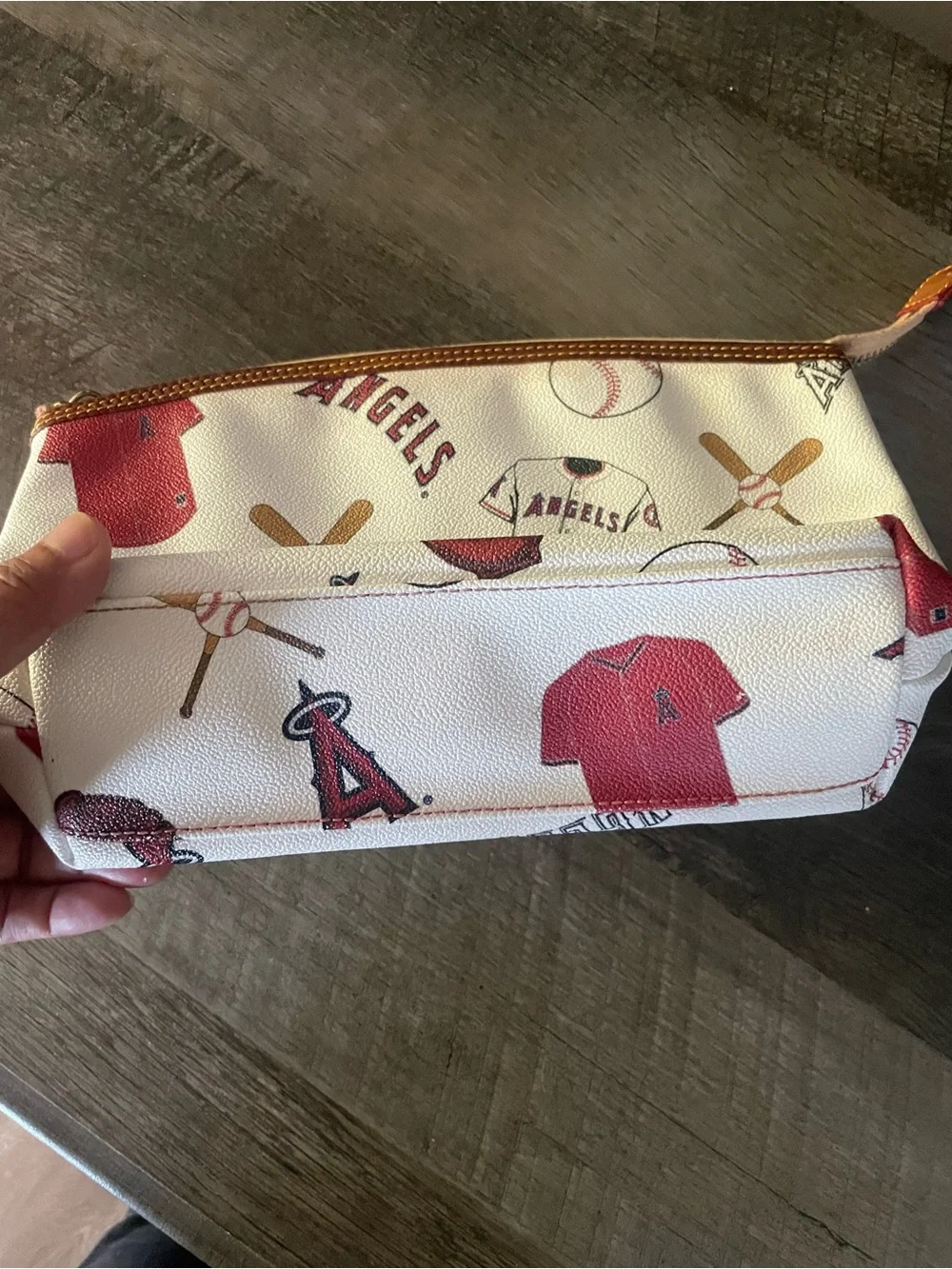 Dooney & Bourke Los Angeles Angels White‎ Red Player Pouch